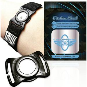 4-18" Armband for Freestyle Libre 3 : Flexible CGM Protection Sensor Cover Arm & Leg Bands (4-18" Black)