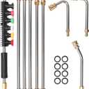 Pressure Washer Extension Wand Upgrade, 9 Pack Power Washer Lance with 6 Nozzle Tips, 30,90,120 Curved Rod, 1/4" Quick Connect, 4000 PSI