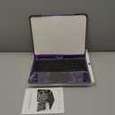 Wireless Keyboard Case for iPad Pro 13" (M5/M4, 2025/2024), Transparent Protective Cover with 7-Color Backlit Keyboard, 360 Rotating Stand, Multi-Touch Trackpad and Pencil Holder, Purple