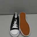 ZGR Womens White Tennis Shoes for Women, Lace up Canvas Sneakers,Casual Walking Canvas Shoes (7, Black)