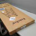 GameGem 4 Step Ladder, Aluminum Folding Step Stool with Anti-Slip Sturdy and Wide Pedal, Lightweight Portable Stepladder for Home and Kitchen Use Space Saving, 330 lbs, Chocolate White