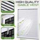 Blulu 2 Pcs 24''×30'' Duct Opening Decorative Gable Vent ABS with Mesh, 24''×30'' Duct Size