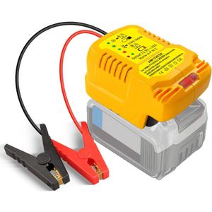 Car Jump Starter Adapter for DeWalt 20V 60V Li-ion Batteries Pack with Jumper Cables 12v Clamps,Portable Car Battery Charger Jump Starter(Battery Not Included)