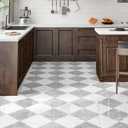 20-Pack Peel and Stick Vinyl Floor Tile Glossy 12x 12 inch, Strong Adhesive Stick on Floor Tiles for Bathroom, Renters, Kitchen, Polish Light Grey&White Marble (10 per Color)