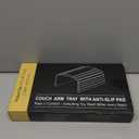 Danfoxer Sofa Arm Tray,Acacia Wood Folding Couch Arm Tray,Sofa Armrest Trays with Anti-Slip Pad for Drinks,Snacks,Phone,Remote Control