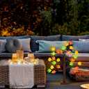 Retisee Thanksgiving Day Fall Tree Decor 24 Inches LED Light Autumn Decor with 3D Pumpkin Light 24 LED Timer USB Battery Operated Pumpkin Maple Leaves Indoor Outdoor for Fall Home Table Party (1.97 Ft)