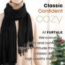 FURTALK Shawl Wraps for Women Evening Dresses Blanket Scarves Fashion Scarf Wedding Bridesmaid Gifts (One Size, Cobalt Bluedenim Blu)