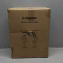 RORIANO Set of 2 Touch Vintage Table Lamps with 2 USB Ports, 3-Way Dimmable Nightstand Flower Lamps, Amber Glass Shade Rustic Leaf Lamp for Living Room Bedroom, LED Bulb Included (Bronze)