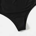 IFFEI Family Matching Mommy and Me Swimsuits One Piece Swimwear Modest Bathing Suits Beachwear for Beach Pool Vacation (Black, L)