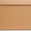 Amazon Basics Moving and Storage Boxes with Handles and Lift-Off Lids, File Storage, Collapsible, 15x10x12 in, Brown, 20-Pack