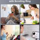[New Upgrade, Easy to Use] TikTok Scrolling Ring Remote Control, Camera Shutter Remote, Wireless Bluetooth Scrolling Ring for iPhone, iPad, iOS, Android - Black