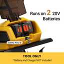 40v Cordless Brushless Tiller Cultivator Compatible with Dewalt 20v Battery(Tool Bare), 14.2in Electric Garden Rototiller, 8.7in Depth, Foldable, Adjustable Wheels for Lawn, Soil Prep, Grass Reseeding