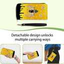 Bee-Themed Wallet for Women - Slim PU Leather Womens Wallet with Cash Zipper Coin Purse, Small Credit Card Holder Travel Wallet, Wristlet Wallets for Female Ladies Teen Girls Purse (Bee Lovers Gift)