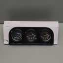 52mm 3 in1 Car Meter Auto Gauge Kit(8-16V Volt Meter +100-250 Water Temperature Gauge+ 0-100 psi Oil Pressure Meter) Triple Auto Dashboard Gauge Set with Black Console for 12V Cars