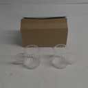 CHOOLD Elegant Wave Shaped Glass Creamer and Serving Pitcher for Coffee, Milk, Sauce - Kitchen Jug Set of 2, 8.5 oz