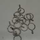 Ivilon Drapery Eyelet Curtain Rings - 1.7" Ring Loop for Hook Pins, Set of 14 - Satin Nickel (Set of 14 (1.7"))