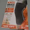 DR. BRACE ELITE Knee Brace with Size Stabilizer (2 Pack) Knee Brace for Women & Men, Workout, Sports, Daily Knee Compression Sleeve for Maximum Knee Pain Support & Fast Recovery (Mercury, Medium)