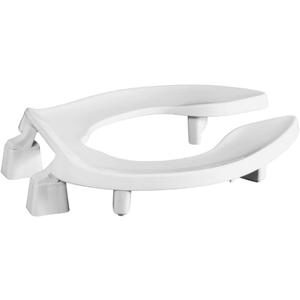 Centoco 3 inch Raised Toilet Seat for Seniors, Elongated, Open Front No Cover, Plastic, Made in the USA, 3L1500STSCC-001, White