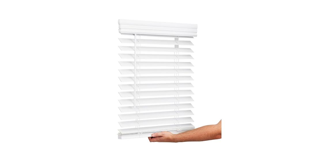 Lotus & Windoware Cordless, 2 Inch Faux Wood Blind, 34" Wide x 60" Long, Window Blinds, Blinds & Shades, Blinds for Indoor Windows, Smooth, Bright White - 34" x 60", Bright White Lotus & Windoware Cordless, 2 Inch Faux Wood Blind, 34" Wide x 60" Long, Window Blinds, Blinds & Shades, Blinds for Indoor Windows, Smooth, Bright White - 34" x 60", Bright White