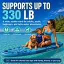 PIYODEA Paddle Board, Inflatable Paddle Board, Blow Up Paddle Board, Super Wide 10'6" Non Slip EVA, Sup Board with Removable Fins, Adjustable Paddle, Pump, Shoulder Strap, Leash, Turquoise