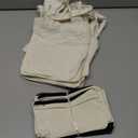 Amylove 24 Pcs Mini Blank Bag Bulk Include Blanks Small Tote Bag Blanks and Small Make up Bags for Sublimation Painting DIY (8.5 x 8,Natural Color)