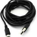 LG K20 Plus Compatible Black 9ft Long USB Cable Rapid Charge Power Wire Sync Micro-USB Data Link Cord Supports Fast Charging