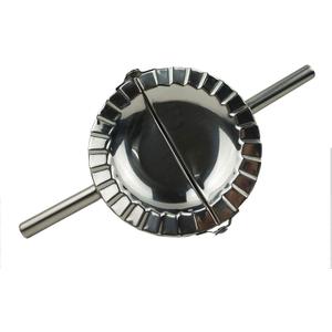 Stainless Steel Dumpling Maker, X-Large 5" Goya Empanada Press Mold, Ravioli Mould Crimper, Wraper Dough Cutter - for Pie Ravioli Chinese Dumpling Pastry, with long handle (XL 5" Dia)
