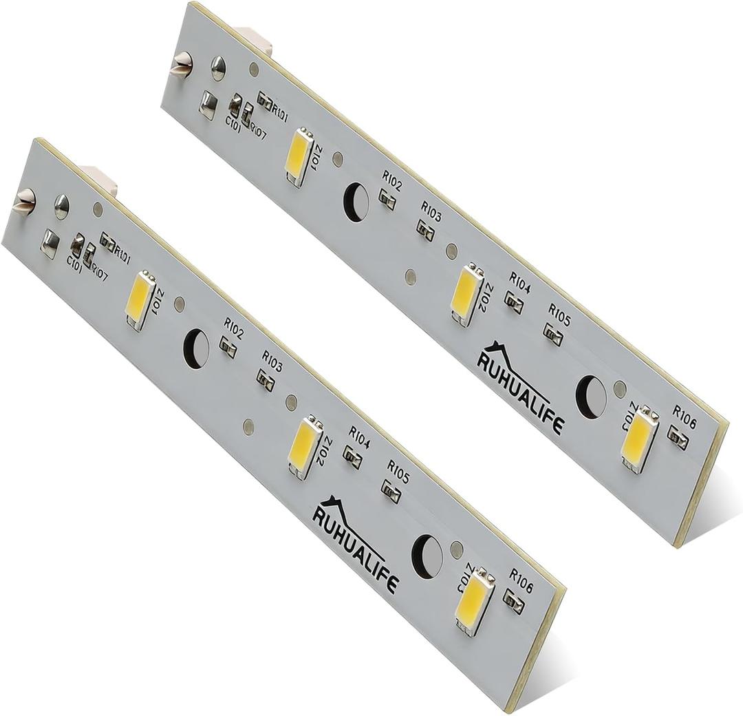 2PCS Refrigerator LED Light Boards Compatible with GE Refrigerator Replace# WR55X26671, Freezer Light Bulb, Fridge LED Light Bulbs Fit For GE Side By Side Models