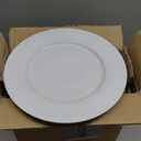 Amazon Basics 6-Piece White Dinner Plate Set, 10.5 inches