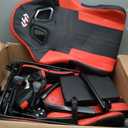 HLDIRECT High Back Gaming Chair, USB Massage Lumbar Support, Black&Red, 20.9 inches x 21.7 inches x 51.2 inches