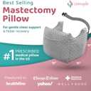 Zomaple Post Mastectomy Pillow Post Surgery Post-Op Essentials, Breast Augmentation/Reduction & Mastectomy Recovery Supplies Washable Cover for Comfort & Support