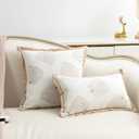 BirdNest Fall Pillow Covers Pumpkin Throw Pillowcase Pack of 2 Thanksgiving Decoration Embroidery Modern Jacquard Couch Cushion Covers for Autumn Fall Decorations (Pumpkin,12x20 Inch)