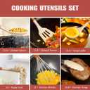 RAXCO Kitchen Set,18-Piece Silicone Cooking Utensils and Stainless Steel Chef's Knives,Khaki (Khiki)