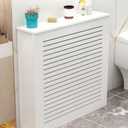 Aigoss Modern Heater Cover, Steam Radiator Wall Heating Louvered Grill Cabinet, Living Room Bedroom Hallway Decorative Wooden Shelf Top for Hide Cluttered Pipes(32" Lx28 Hx8 D/80x70x20cm)