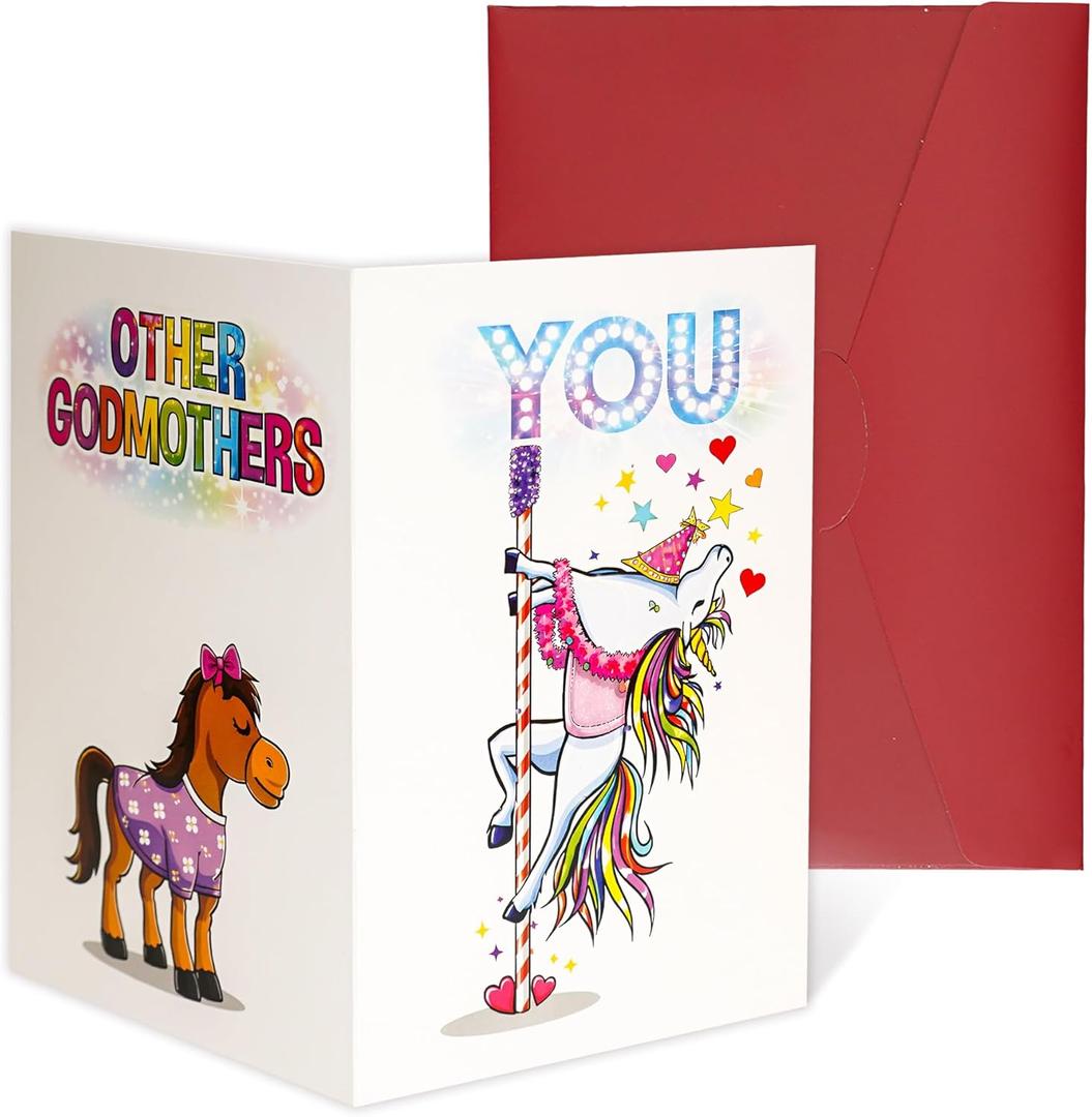 2 x Funny Mothers Day card, Gifts For Mom From Son, Daughter, Kid, For Wife, Cute Unicorn Mom Card, Unique Mom Gift Idea, Humor Mothers Day Card for Mom