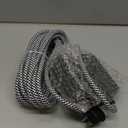 Surge Protector Power Strip  CHCORE 20Ft Braided Extension Cord with 8 Outlets with 4 USB (2 USB C) Charging Ports, Flat Plug Multi Plug Outlet Extender Charging Station for Home Office, ETL, Black