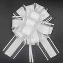 6 PCS White Bows for Gift Wrapping,White Gift Bow,6 inches,for Wrapping Gift Wedding Ribbon Bows or Flower Decorations,Party Gift Wrapping(White)