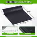 Pushglossy 1 Roll EPDM Rubber Roofing Membrane 19.6" x 10ft, Self-Adhesive Waterproof Underlayment, 50 Mil Reinforced Flat Roof Sheet, Ice Water Sheet for RV, Shed, Garage, Patio
