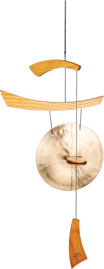 Woodstock Wind Chimes for Outside, Outdoor Decor, Patio and Garden Decor for Outside, Front Porch Decor Wind Gong Style Wind Chimes (34") Emperor Gong Medium Natural Christmas/Hanukkah Gifts (EGC)