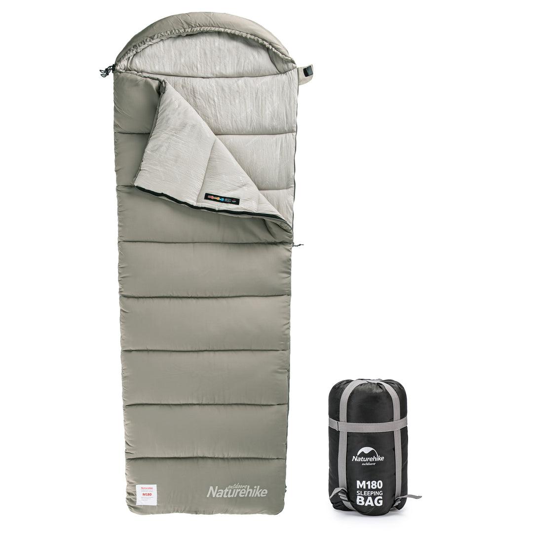 Naturehike Camping Cotton Sleeping Bag Spliceable Double Sleeping Bag for Adults,Fully Expandable,with Cotton Cap,Lightweight for Cold Weather Camping,Machine Washable