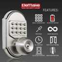 Keyless Entry Door Lock Deadbolt Keypad Mechanical Stainless Steel (Pass Code or Key) 100% Mechanical, No Electronic