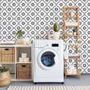 2 x Sevalo Black and White Peel and Stick Wallpaper Boho Contact Paper for Cabinets and Drawer Black White Contact Paper Kitchen Self-Adhesive Removable Wallpaper for Bathroom Modern Liner 17.5inW 78.7inL