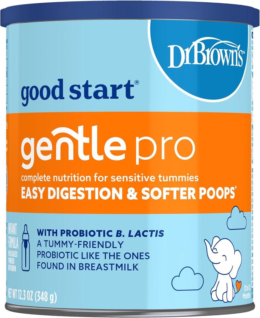 Good Start | Dr. Brown's Gentle Pro, Baby Formula Powder, For Sensitive Tummies, Easy Digestion and Softer Poops, Infant Formula with Probiotics, DHA, Non-GMO, BBD 12APR2026
