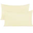 Pillow Covers Set of 2 Egyptian Cotton 18 x 32 Inches - 600 Thread Count Long Staple Cotton Pillow Cover Set Envelope Closure Pillowcase - Ivory
