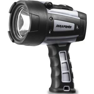Durapower Rechargeable Spotlight, IP68 Waterproof Super Bright Handheld Spotlight, High Lumen LED Portable Spot Flashlight for Marine Boat Hunting Camping