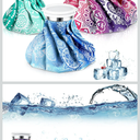 Nuanchu 3 Pieces Ice Bags for Injuries Reusable Ice Pack Hot Cold Water Bag 6, 9, 10 Inches Hot Cold Therapy and Pain Relief Pain Screw Top for Sports Knee Head Leg(Mandala Style)