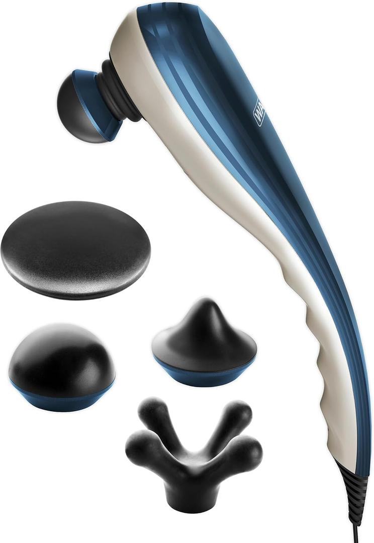 Wahl Deep Tissue Corded Long Handle Percussion Massager, Handheld Therapy with Variable Intensity to Relieve Pain in the Back, Neck, Shoulders, Muscles, & Legs, FSA Eligible, Model 4290-300 (1 Count (Pack of 1))