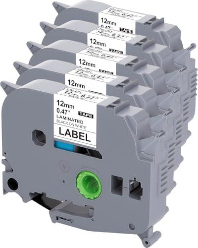 Amazon.com: Weemay Compatible 5-Pack Refills Replacement for Brother Label Maker Tz Tape 12mm 0.47 Laminated White Tze 231 for Ptouch Label Maker Cube PTD210 PTP701BT PTD220 PTH110 PTH110BP PTH111 PTP750W PTD600 : Electronics