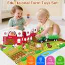 Toddler Toys for 1 2 3 Years Old Boys and Girls, Farm Animals Big Barn Toy, Farm Animal Set with Farms Play Mat, Toddler Educational Montessori Toys, Christmas Birthday Gift for Toddlers Boy and Girl