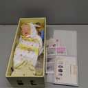 BABESIDE Silicone Baby Doll Lifelike Reborn Baby Dolls - 16 Inch (Weight 4 Lb) Full Platinum Silicone Reborn Baby Doll Slicone Full Body Anatomically Correct Sleeping Baby Girl with Gift Box (White)